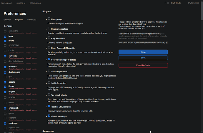 spot search settings